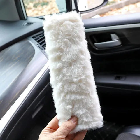 Car Seat Belt Shoulder Pad Plush Soft Comfortable Protective Cover Automotive Interior Decoration Accessories