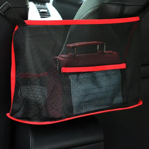Organizador de Red de Almacenamiento para Asiento de Coche Universal Bolsa de Almacenamiento Colgante de Malla para Vehículo
