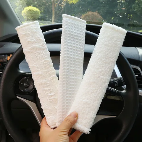 Car Seat Belt Cover Soft Plush Lambswool Shoulder Pad Universal Auto Interior Comfortable Protective Accessories