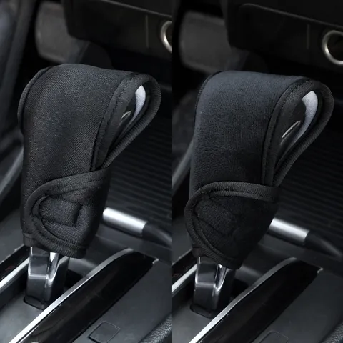 Car Interior Pull Handle Cover And Gear Shift Cover Universal Plush Ice Silk Protective Accessories