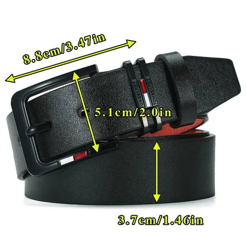 Men's Business Casual Faux Leather Belt Pin Buckle Stylish Daily Waist Belt For Men Fashion Accessories