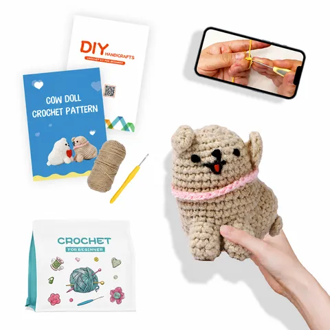 DIY Gehaakte Puppy Pop Kit Acryl Garen Weven Materiaal Pakket Voor Beginners