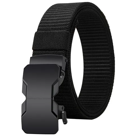 Men's Tactical Belt Outdoor Nylon Woven Elastic Belt With Alloy Quick Release Buckle Casual Jeans Belt