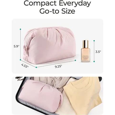 Puffige Wolke Kosmetiktasche Wasserdichte Plissierte Make-up Tasche Reise Tragbare Handtasche Aufbewahrungstasche Für Damen