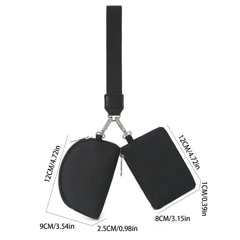 Tragbare Mini Handgelenk Geldbörse Kartenhalter Set Multifunktionale Nylon Sport Münzbeutel Reißverschluss Tasche Handtasche