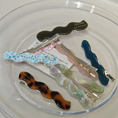 Vintage Acetate Wavy Hair Clips For Women Elegant Side Bangs Hairpins Minimalist Hair Accessories Fashion Headwear