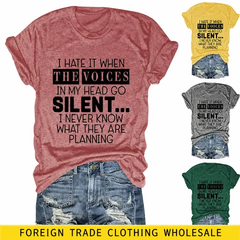 Damen Komfortabel Einfach Rundhals Kurzarm Grafik Bedruckt T-Shirt Lässig Baumwollmischung Locker Top