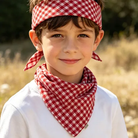 Kinder Baumwolle Dreiecktuch Retro Karomuster Halstuch Baby Herbst Winter Warm Winddicht Mode Pastoral Stil Kopfbedeckung