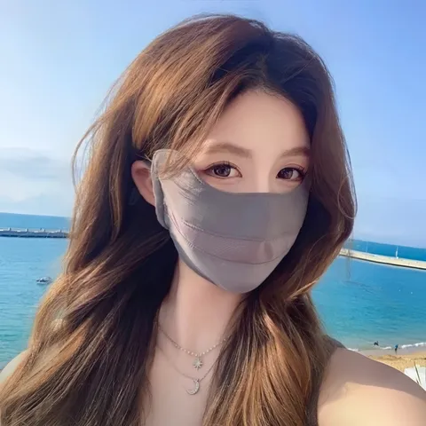 Women Sun Protection Face Mask Breathable Mesh UV Protection Summer Outdoor Cycling Full Face Cover Sunshade Mask