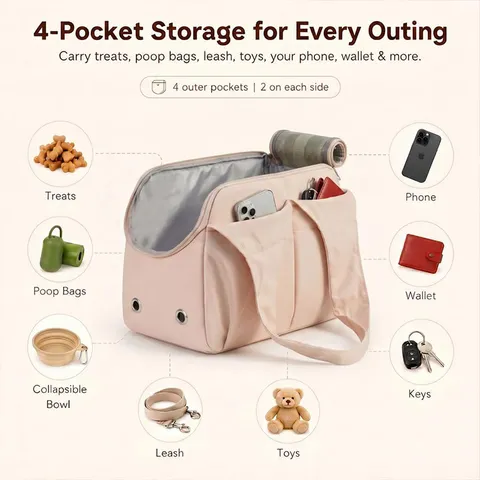 Fashion Bowknot Pet Carrier Bag Soft Sided Lightweight Portable Handbag For Small Dogs Cats Travel Outdoor Shoulder Carrier