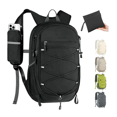 Polyester Waterproof Hiking Hydration Backpack Lightweight Foldable Sports Cycling Daypack Outdoor Travel Bag For Men Women