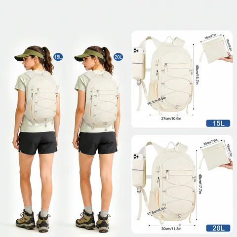 Lightweight Waterproof Hiking Backpack Foldable Cycling Daypack Water Bladder Compatible Reflective Outdoor Sports Bag For Men Women