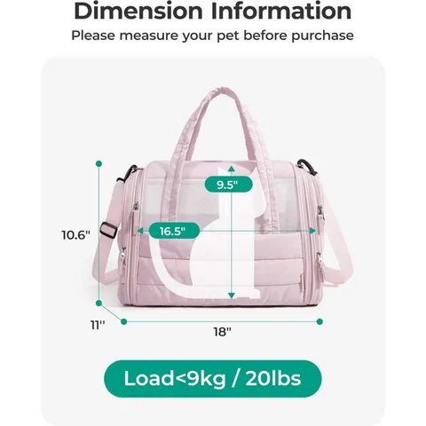 Portable Foldable Pet Carrier Bag Breathable Mesh Travel Bag For Cats And Dogs Large Space Soft Sided Polyester Pet Cage