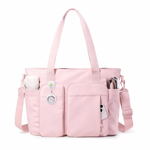 Borsa Tote da Donna Grande Capacità Borsa da Lavoro Infermiera Borsa da Viaggio Con Scomparto Laptop Tasche Multiple Poliestere Tracolla