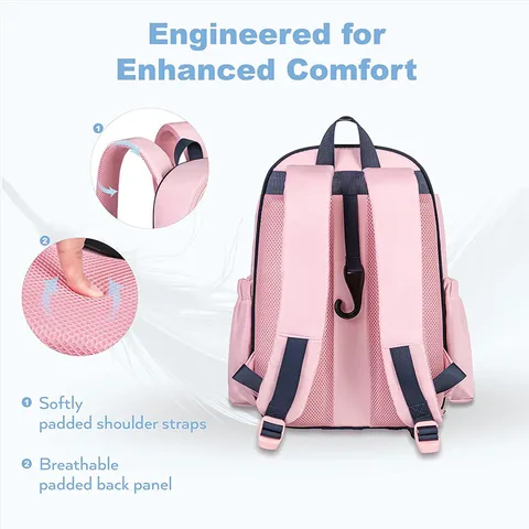 Quilted Tennis Pickleball Backpack Waterproof Sports Gym Bag With Shoe Compartment And Racket Pocket