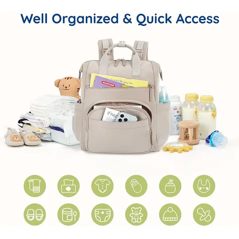 Wasserdichter Nylon Wickelrucksack Multifunktional Reise Baby Wickeltasche Große Kapazität Umstandsrucksack Mit Wickelunterlage