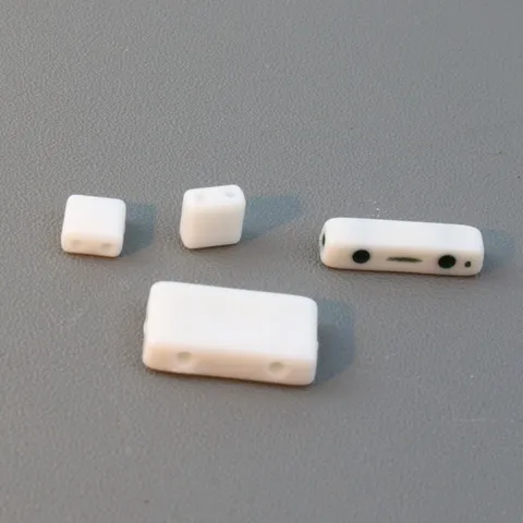White Square Acrylic Double Hole Spacer Beads Connecting Beads For DIY Bracelet Necklace Jewelry Making Accessories