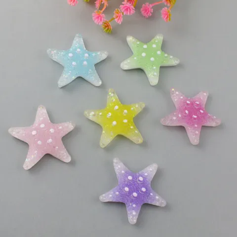 Macaron Ocean Series Gradient Shell Starfish Resin Accessories DIY Hair Accessories Shoe Buckle Patch