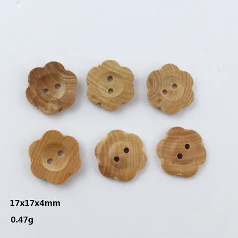 Wooden Buttons Vintage Round Printed Camellia Wood Buttons For Shirt Suit Coat Sewing Decorative DIY Accessories