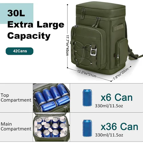 Multifunctional Waterproof Cooler Backpack Insulated Leakproof Thermal Backpack For Picnic Outdoor Travel Camping