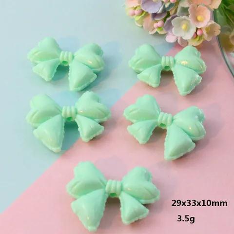 Χρώμα Macaron Μεγάλος Ακρυλικός Φιόγκος Χαλαρές Χάντρες DIY Αλυσίδα Τηλεφώνου Υλικό Χαντρών Αξεσουάρ Κοσμημάτων