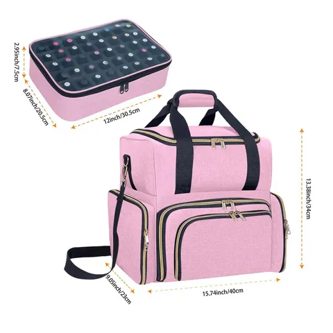 Large Capacity Cosmetic Bag Multifunctional Travel Makeup Organizer Portable Handbag Crossbody Nail Tool Bag