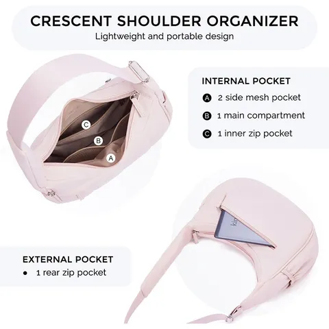 Women Quilted Puffer Shoulder Bag Large Capacity Soft Down Underarm Bag Adjustable Strap Casual Tote Handbag