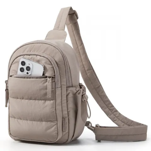 Waterproof Nylon Crossbody Bag Mini Vertical Shoulder Bag Casual Travel Phone Sling Bag For Women And Men