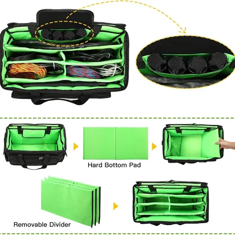 Waterproof Oxford Cloth Large Capacity Travel Cable Storage Bag With Trolley Handle Rolling Tool Organizer Bag
