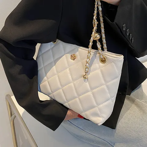 Femme Sac Bandoulière Matelassé Cuir PU Travers Chaîne Sac Aisselle Décontracté Mode Chic Quotidien Élégant Sac à Main