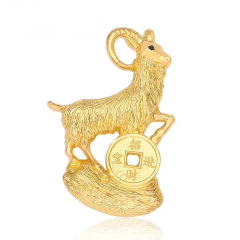 Minimalist Alloy Zodiac Sheep Brooch Animal Pin Fashion Clothing Accessories Jewelry Gift For Men Women