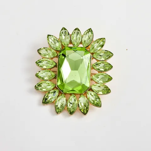 Elegant Alloy Rhinestone Large Flower Brooch Pin Fashion Floral Jewelry Accessory For Women Daily Banquet Dress Decoration