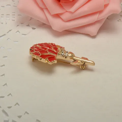 Fashion Alloy Rhinestone Carnation Brooch Pin Mother's Day Gift Elegant Flower Dress Suit Corsage Jewelry For Women