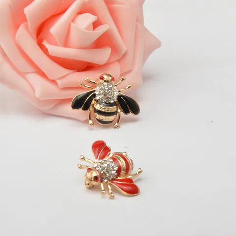Fashion Cute Insect Bee Brooch Pin Alloy Rhinestone Little Bee Brooches For Women Men Clothing Suit Scarf Jewelry Gift