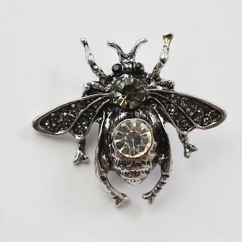 Vintage Strass Insect Bij Brooch Legering Kristal Dier Reversspeld Mode Sieraden Accessoires Voor Vrouwen Mannen