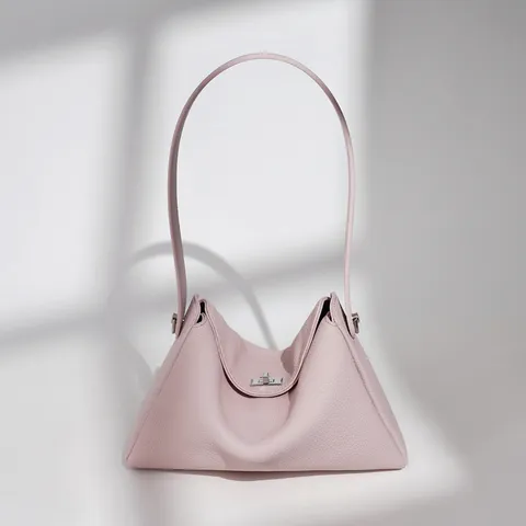 Women Genuine Leather Shoulder Bag Urban Minimalist Top Handle Commuting Dumpling Handbag Solid Color Chic Fashion Purse