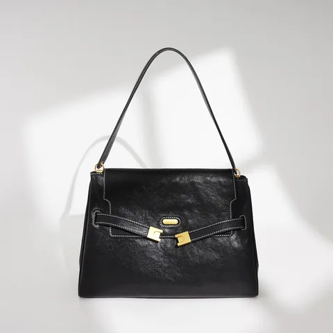 Women Genuine Leather Top Handle Shoulder Bag Commuter Crossbody Bag Classic Tote Purse