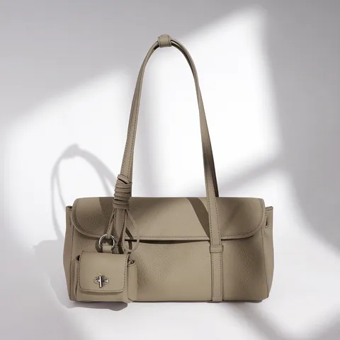 Minimalist Genuine Leather Shoulder Bag For Women Top Layer Cowhide Tote Bag Large Capacity Commuter Underarm Bag Purse