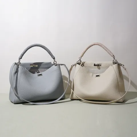 Luxury Genuine Leather Top Handle Crossbody Bag For Women Chic Commuting Motor Style Handbag Large Capacity Shoulder Bag
