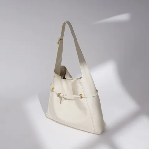 Women Large Capacity Cowhide Tote Bag Urban Minimalist Casual Shoulder Bag Daily Commute Leather Handbag