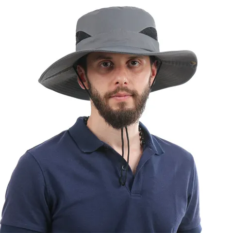 Herren Damen Sonnenschutz Fischerhut Outdoor Wandern Angeln Atmungsaktiv UV Schutz Sommer Casual Fischerkappe