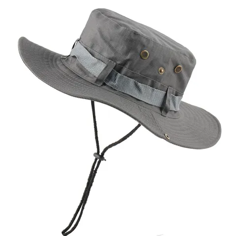 Unisex Reine Baumwolle Outdoor Fischerhut Breite Krempe Sonnenschutz Bucket Hat Lässige Einfarbige Wanderkappe Für Damen Herren