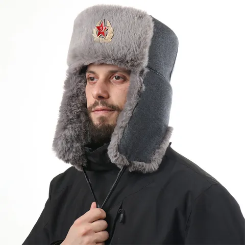 Winter Verdickte Warme Ushanka Mütze Herren Damen Outdoor Kälteschutz Fleece Ohrenklappen Bomber Mütze Vintage Schnee Ski Kappe