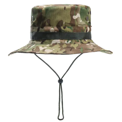 Unisex Exoteriko Antiliaki Prostasia Camouflage Bucket Hat Anapnefsimo Platy Geiso