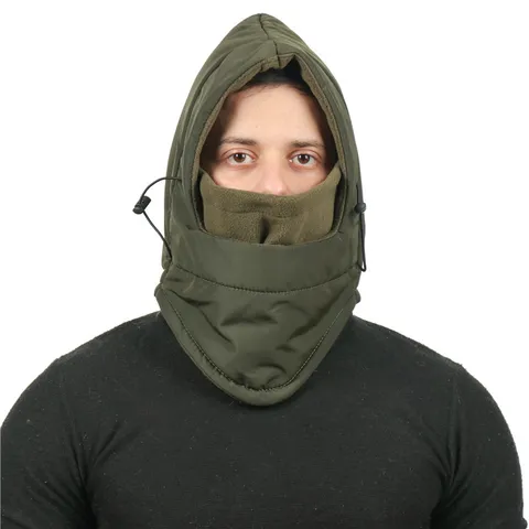 Windproof Cycling Balaclava Winter Warm Fleece Ski Cap Waterproof Outdoor Face Mask Neck Warmer Hat For Men Women