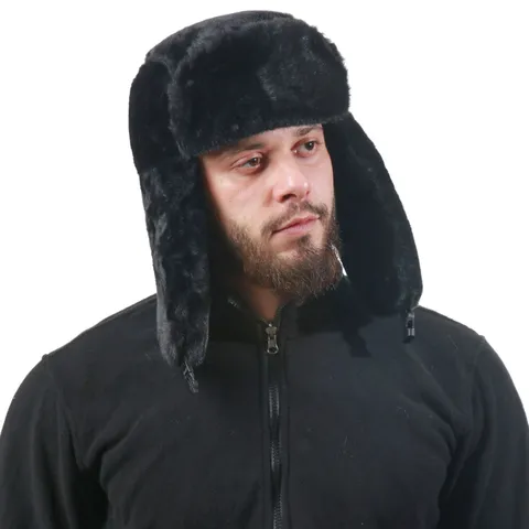 Winter Warmer Trapperhut Unisex Imitat Kaninchenfell Ohrenklappen Bomberhut Kaltes Wetter Outdoor Winddichte Ushanka Mütze