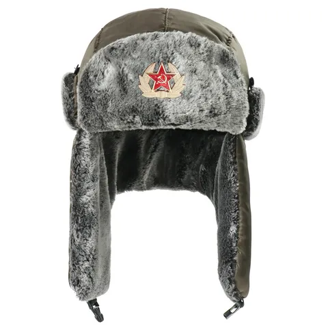 Unisex Winter Warm Trapper Mütze Dickes Kunstfell Ushanka Russische Bomber Mütze Winddicht Ohrenklappe Schnee Kappe