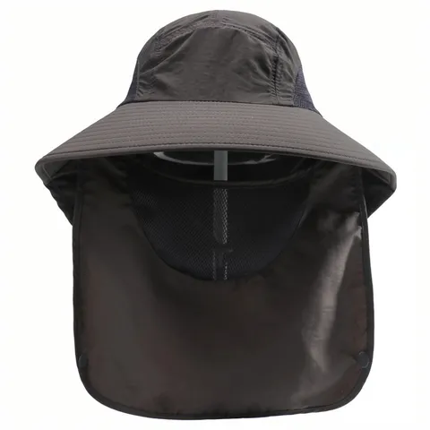 Unisex Outdoor Sonnenschutz Fischerhut Wasserdichte Kappe Mit Gesichtsschutz Und Nackenklappe Zum Wandern