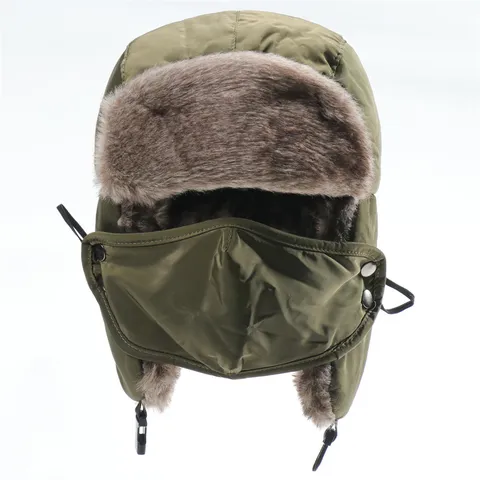 Unisex Winter Warme Trapper-Mütze Verdickte Ohrenklappe Winddicht Wasserdichte Bomber-Mütze