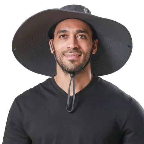 Unisex Outdoor Sonnenschutz Fischerhut Grempe Atmungsaktiver Sommer Wandern Angeln Kappe Freizeitreise Sonnenhut